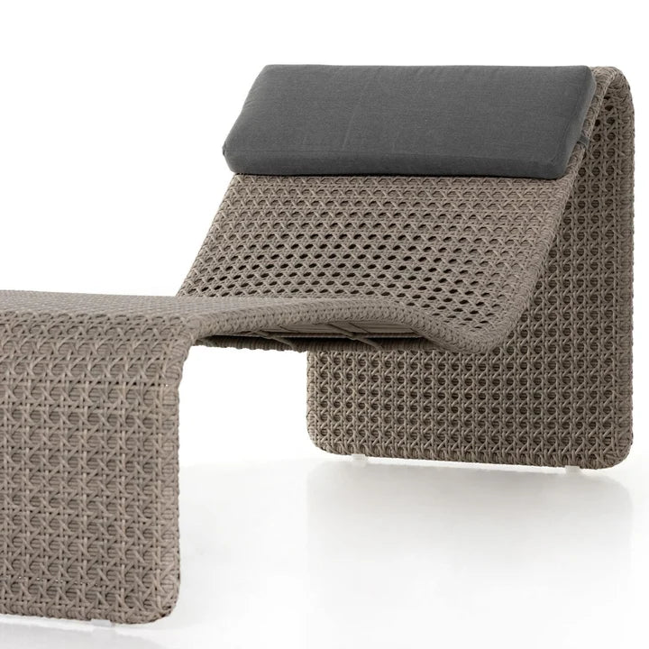 Outdoor Swimming Poolside Lounger (Brown)