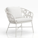 Outdoor Garden Balcony Single Seater Sofa (White)