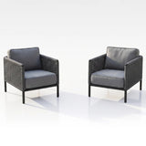 Outdoor Sofa Set 2 Single seater (Grey) Braided & Rope