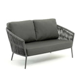 Outdoor Sofa Set 2 Seater (Grey) Braided & Rope