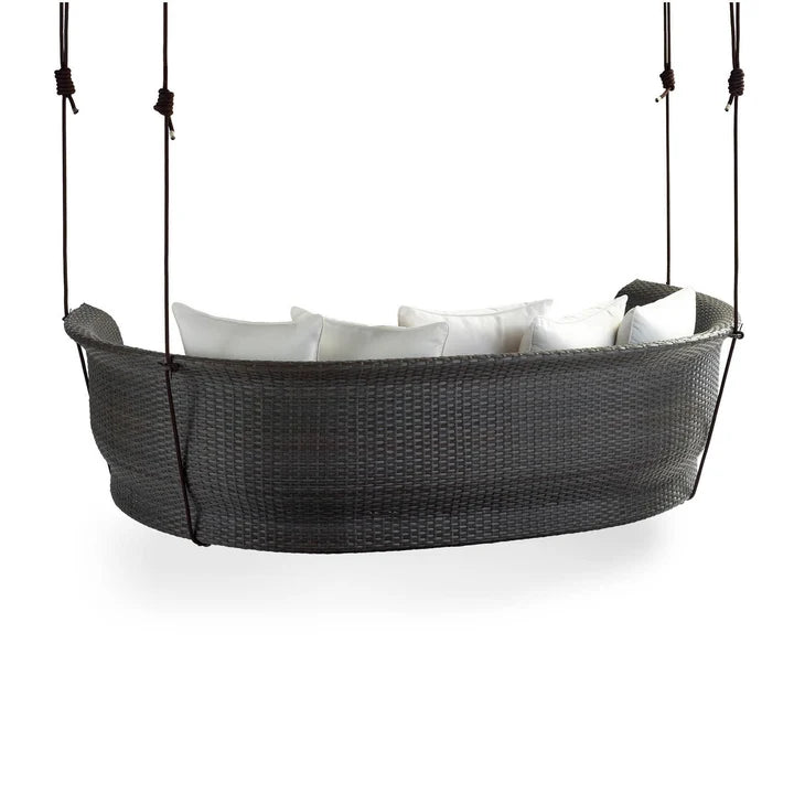 Three Seater Hanging Swing Without Stand For Balcony , Garden Swing (Dark Grey)