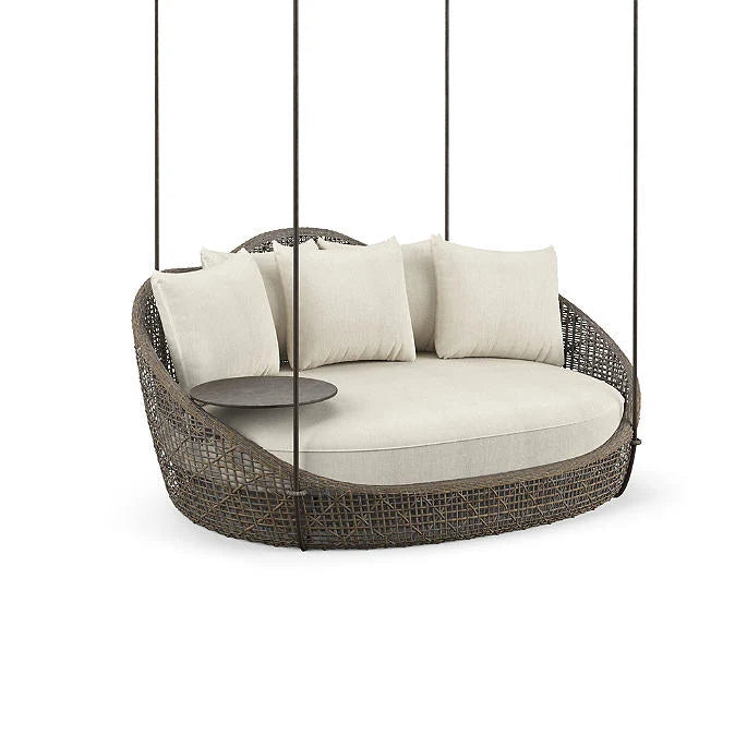 Three Seater Hanging Swing Without Stand For Balcony , Garden Swing (Brown)