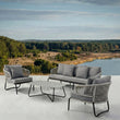 Outdoor Sofa Set 3 Seater , 2 Single seater and 1 Center Table Set Braided & Rope