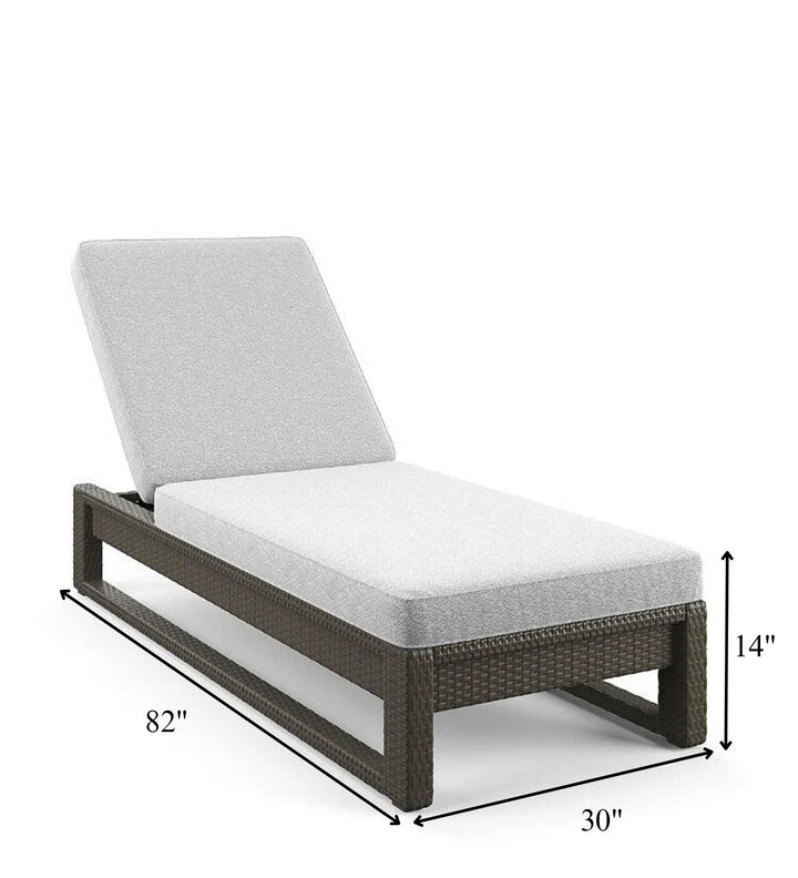 Outdoor Swimming Poolside Lounger (Brown)