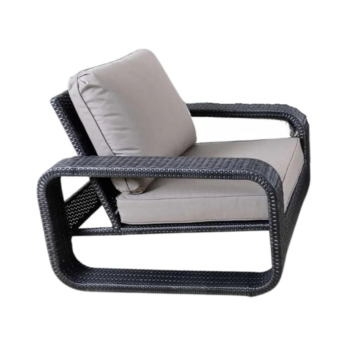 4-Piece Outdoor Rattan Wicker Patio Sofa Set & Glass Top Table