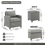5 Pieces Patio Furniture Set