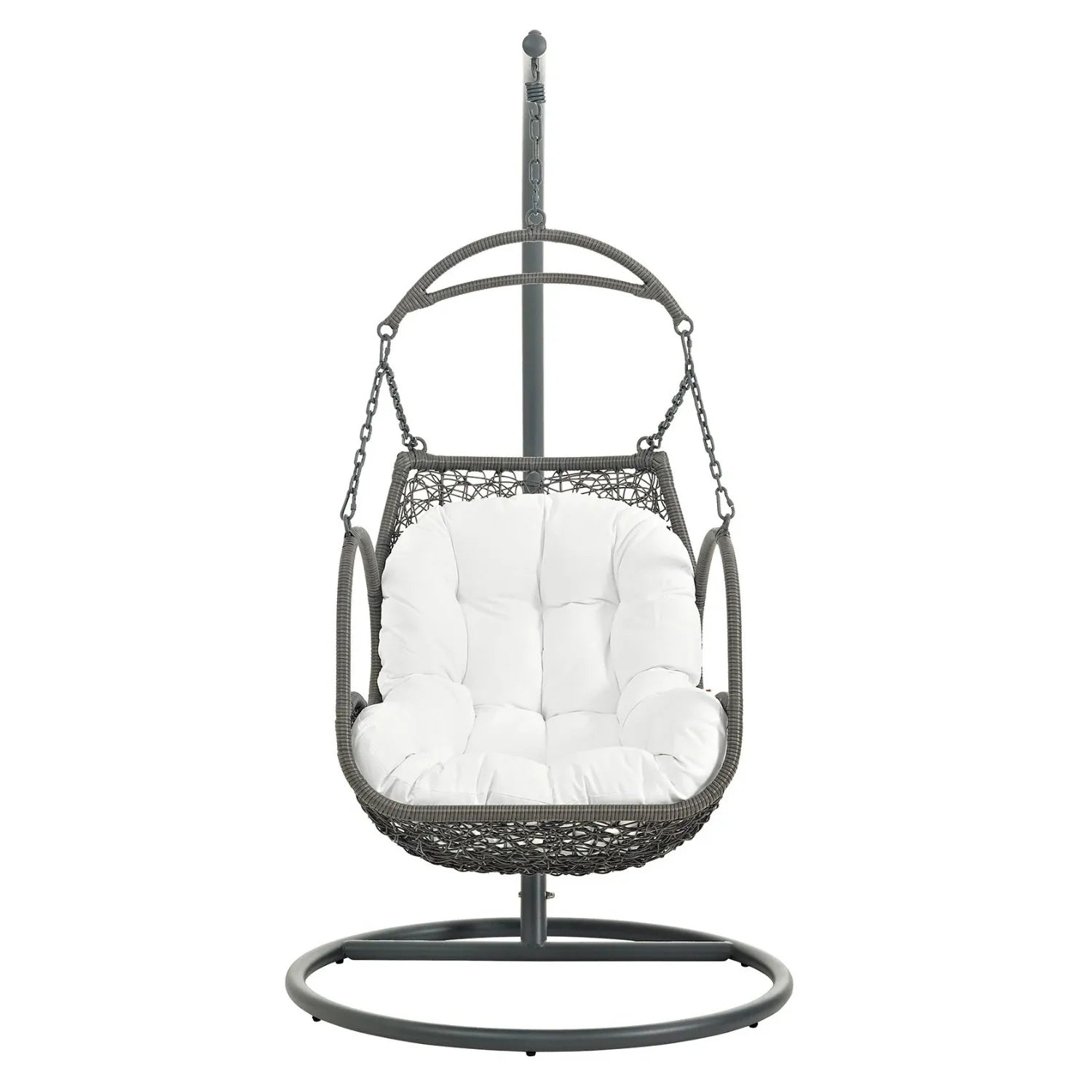 Outdoor Rattan Wicker Hanging Swing Chair with Cushion