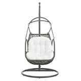 Outdoor Rattan Wicker Hanging Swing Chair with Cushion