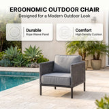 Outdoor Sofa Set 2 Single seater (Grey) Braided & Rope