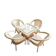 Craft Patio D-8 Patio|Indoor| Outdoor| Living Room | Balcony | Garden | (4 Chair + 1 Table)|Furniture Set |Coffee Chair Set |Powder Coated| (Honey)