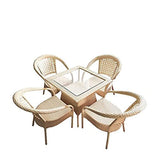 Craft Patio D-8 Patio|Indoor| Outdoor| Living Room | Balcony | Garden | (4 Chair + 1 Table)|Furniture Set |Coffee Chair Set |Powder Coated| (Honey)