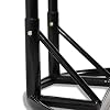 Craft Outdoor Indoor Furniture Beautiful Big Double Seater Black Swing & Stand & Orange Cushion & Hook for Adults