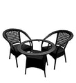 Craft Patio D-8 Outdoor Furniture Gardenpatio Seating Set 2+1, (2 Chairs, 1 Table Set) Balcony Furniture Coffee Table Set, Color-Black