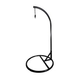 Craft Single Seater Metal Swing Chair with Stand & Cushion & Hook,Outdoor Indoor,Balcony, Garden, Patio Home Improvement(Stand-Brown,Basket White/Brown, Cushion-Brown)