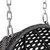 Craft Outdoor Indoor Furniture Beautiful Big Double Seater Black Swing & Stand & Orange Cushion & Hook for Adults