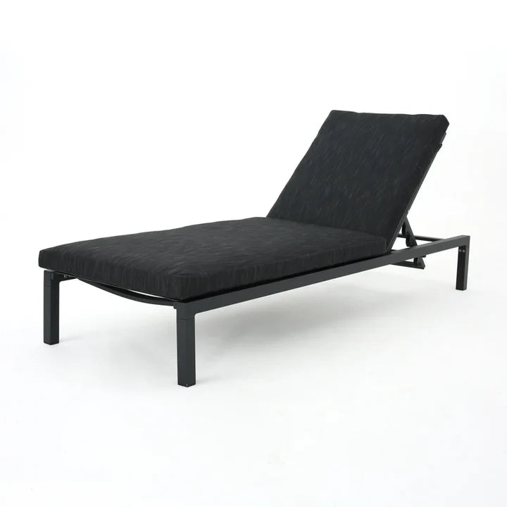 Outdoor Swimming Poolside Lounger (Black)