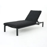 Outdoor Swimming Poolside Lounger (Black)