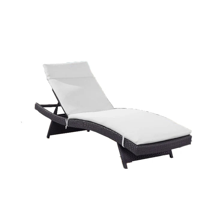 Outdoor Swimming Poolside Lounger (Dark Brown)