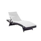 Outdoor Swimming Poolside Lounger (Dark Brown)