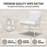 Outdoor Garden Balcony Single Seater Sofa (White)