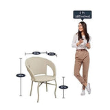 Craft Furniture D-12|Indoor |Outdoor |Living Room| Balcony| Garden|(2 Chair + 1 Table)| Furniture Set| Coffee Chair Table Set| Powder Coated|(Cream)