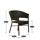 Craft Furniture |D-12 Patio|Indoor| Outdoor| Living Room | Balcony | Garden | Chair Table Set 2+1 (2 Chair + 1 Table)|Furniture Set |Coffee Chair Set|Powder Coated|(Black)