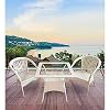 Craft Patio D-8 |Indoor |Outdoor |Living Room| Balcony| Garden| Chair Table Set 2+1 (2 Chair + 1 Table)| Furniture Set| Coffee Chair Table Set|Powder Coated| Color-Honey
