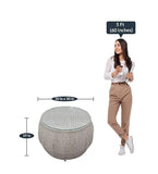 Craft Designer Outdoor Wicker Furniture Set - Chair and Table Set for Garden, Balcony, Terrace, Poolside, or Patio - All-Weather Rattan Seating (Apple Chair Beige + Yellow, 4+1)