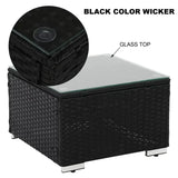 Outdoor Swimming Poolside Lounger (Set of 2 ) With 1 Side Table (Black +White)