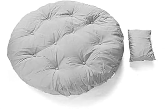 Craft Swing Chair Cushion for Egg Chair, Jhula & Hanging Basket | Soft Polyester Padded Seat Pillow for Indoor & Outdoor Use (Grey) (Only Cushion)