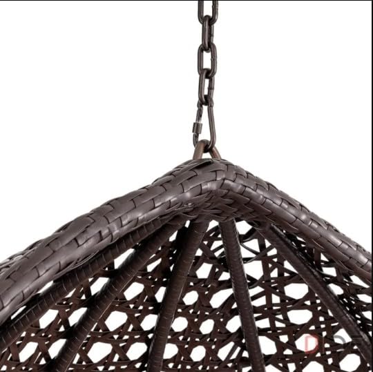 Craft Outdoor Indoor Balcony, Garden, Porch, Back Yard, Living Room, Bed Room, Terrace, Jhula Patio Rattan and Wicker Unique Design Single Seater Swing(Dark Brown &Cream)
