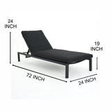 Outdoor Swimming Poolside Lounger (Black)