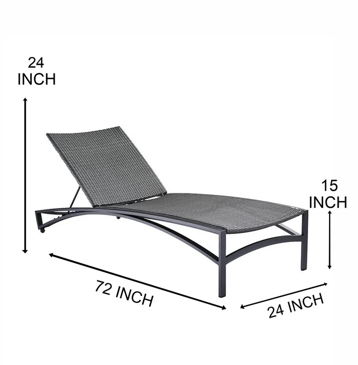 Outdoor Swimming Poolside Lounger (Grey)