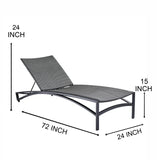 Outdoor Swimming Poolside Lounger (Grey)