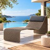 Outdoor Swimming Poolside Lounger (Brown)