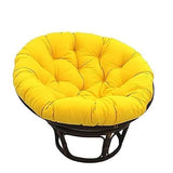 Craft Hanging Swing Chair Cushion for Egg Chair, Jhula & Outdoor Basket Seat | Polyester Padded Pillow (Yellow) (Only Cushion)