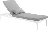 Outdoor Swimming Poolside Lounger (White + Gray) Set of 2 LNGW-58