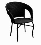 Craft Patio D-8 Patio|Indoor| Outdoor| Living Room | Balcony | Garden |(4 Chair + 1 Table)|Furniture Set |Coffee Chair Set|Color-Black