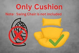 Craft Swing Chair Cushion for Egg Chair, Jhula & Hanging Basket | Soft Polyester Padded Seat Pillow for Indoor & Outdoor Use (Grey) (Only Cushion)