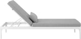 Outdoor Swimming Poolside Lounger (White + Gray) Set of 2 LNGW-58