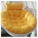 Craft Hanging Swing Chair Cushion for Egg Chair, Jhula & Outdoor Basket Seat | Polyester Padded Pillow (Yellow) (Only Cushion)