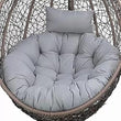 Craft Swing Chair Cushion for Egg Chair, Jhula & Hanging Basket | Soft Polyester Padded Seat Pillow for Indoor & Outdoor Use (Grey) (Only Cushion)