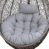 Craft Swing Chair Cushion for Egg Chair, Jhula & Hanging Basket | Soft Polyester Padded Seat Pillow for Indoor & Outdoor Use (Grey) (Only Cushion)