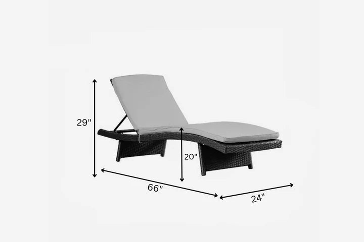 Outdoor Swimming Poolside Lounger (Dark Brown)