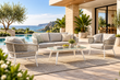 Outdoor Sofa Set 3 Seater , 2 Single seater and 1 Center Table Set (Grey) Braided & Rope
