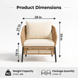 Outdoor Sofa Set 2 Single seater Braided & Rope