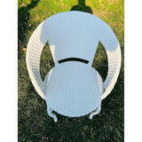 Craft Furniture Designer Patio Chair Set for Garden|| Balcony|| Terrace|| Coffee|| Patio ||Wicker Seating Chair and Table Set Outdoor Furniture (D-12 White with 2Chair with 1Table
