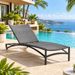 Outdoor Swimming Poolside Lounger (Grey)