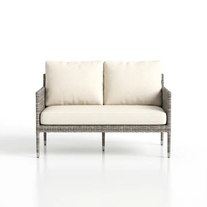 Outdoor Patio Sofa Set 2 Seater (Grey)