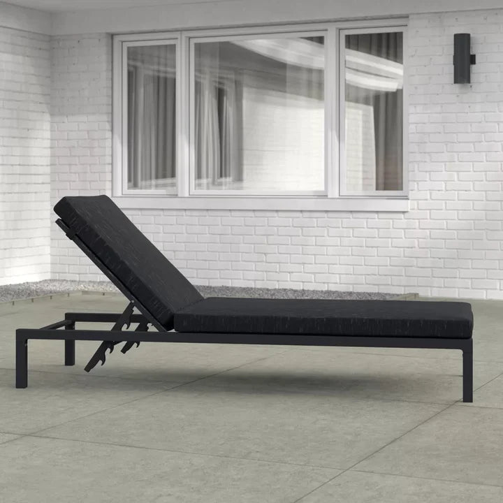 Outdoor Swimming Poolside Lounger (Black)
